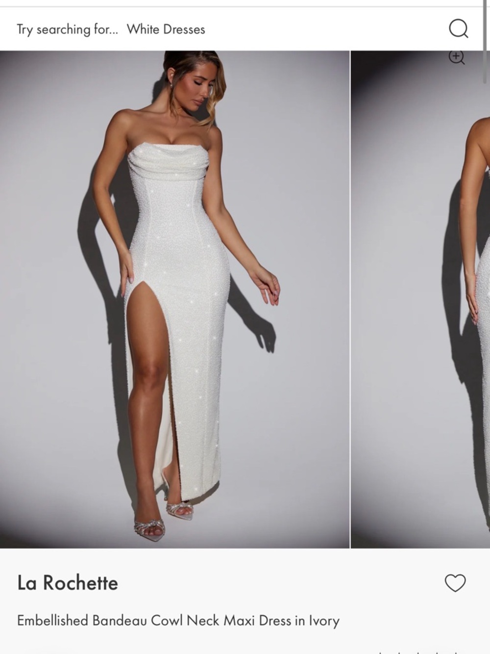 Oh Polly Rochette Embellished Maxi Dress with Slit - Picture 4 of 4